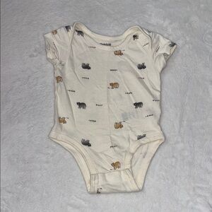(3 for $10) PEKKLE Adorable Cream Bear Print Onesie 🐻